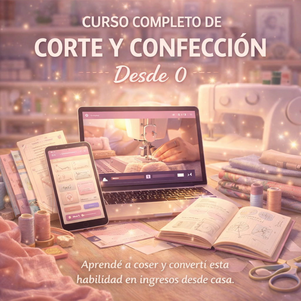 CURSO COMPLETO DE CORTE Y CONFECCIÓN + 5 ESPECIALIZACIONES